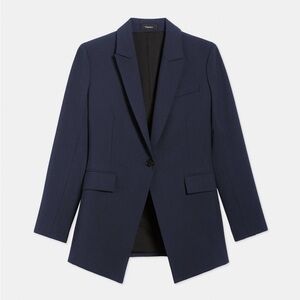 Theory Etiennette Blazer in Good Wool, Navy, New with Tag